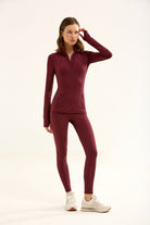 Birdiejay-Birdiesmooth Statement Half Zip Bordo Yarim Fermuarli üst-7-milagron.live