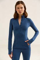 Birdiejay-Birdiesmooth Statement Half Zip Gece Mavi̇si̇ Yarim Fermuarli üst-Half Zip Üstler-2-milagron.live