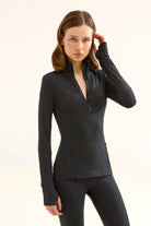 Birdiejay-Birdiesmooth Statement Half Zip Si̇yah Yarim Fermuarli üst-Half Zip Üstler-2-milagron.live