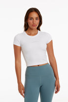 Birdiejay-Birdiesmooth Your New Go To Baby Tee Beyaz Kisa Kollu T Shirt-T-Shirts-1-milagron.live