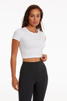 Birdiejay-Birdiesmooth Your New Go To Cropped Baby Tee Beyaz Kısa Kollu Crop T Shirt-T-Shirts-6-milagron.live