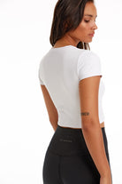 Birdiejay-Birdiesmooth Your New Go To Cropped Baby Tee Beyaz Kısa Kollu Crop T Shirt-T-Shirts-8-milagron.live