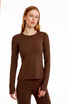 Birdiejay-Birdiesmooth Your New Go To Koyu Kahve Uzun Kollu T Shirt-T-Shirts-3-milagron.live