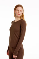 Birdiejay-Birdiesmooth Your New Go To Koyu Kahve Uzun Kollu T Shirt-T-Shirts-5-milagron.live