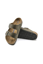 Birkenstock-Arizona SFB Leoi Faded Khaki-Sandalet & Terlik-3-milagron.live