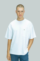 Blinky London-Erkek Boxy Kısakol Oversize Beyaz T-shirt-T-Shirts-2-milagron.live