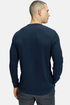 Blinky London-Erkek Henley Uzun Kollu Lacivert T-shirt-T-Shirts-3-milagron.live