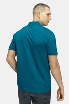 Blinky London-Erkek Merserize Petrol Yeşili Plaket Şeritli Polo Yaka Pike T-shirt-T-Shirts-2-milagron.live