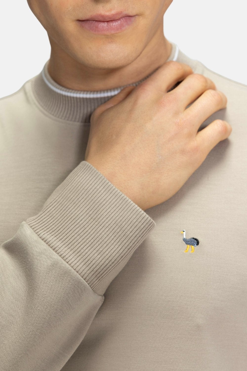 Blinky London-Erkek Soft Touch Bej Sweatshirt-Sweatshirts & Hoodies-2-milagron.live