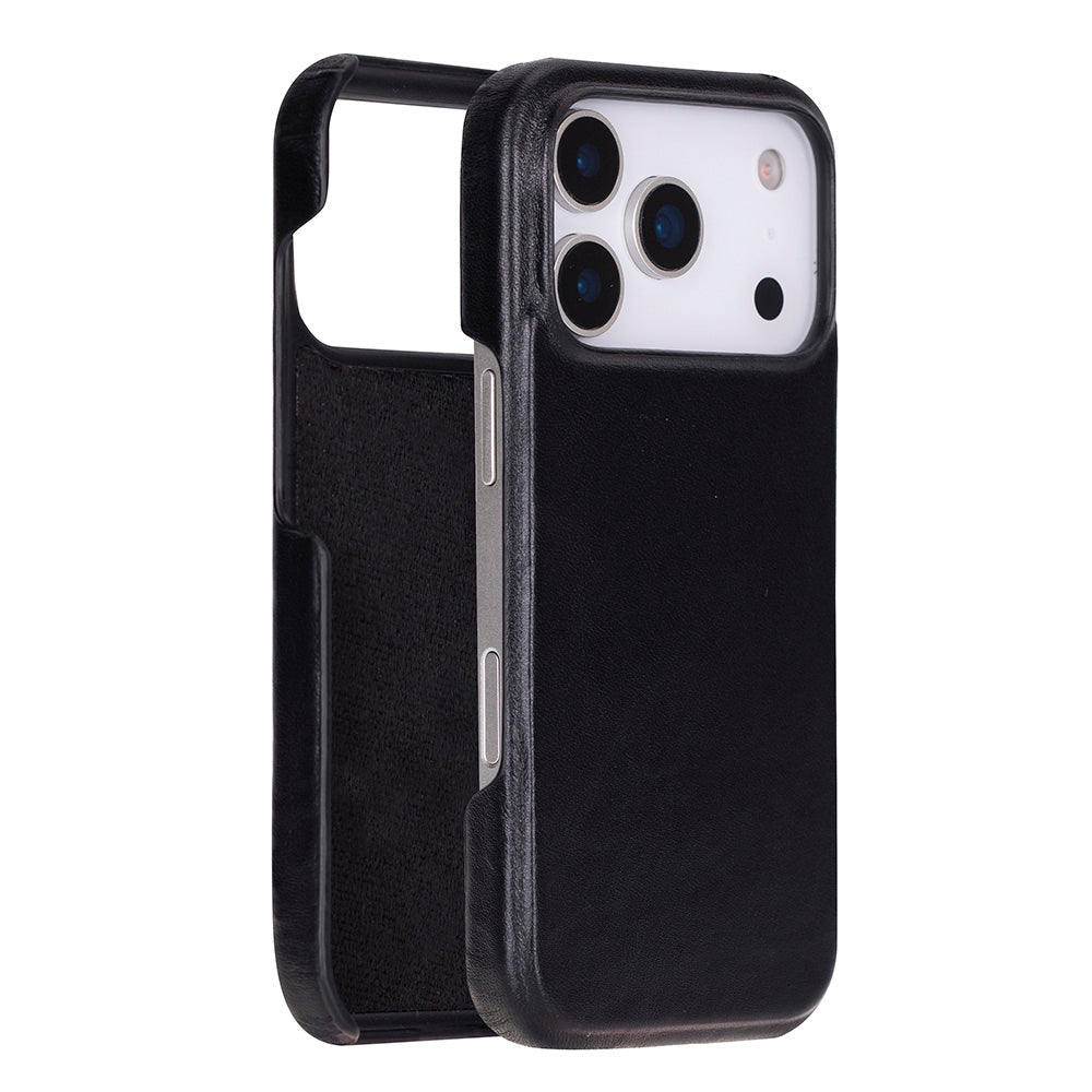 Bloominbag-Bloom Case Ultimate Jacket Obsidian Black – Apple I Phone 17 Pro (6.3") Hakiki Deri Kılıf-1-milagron.live