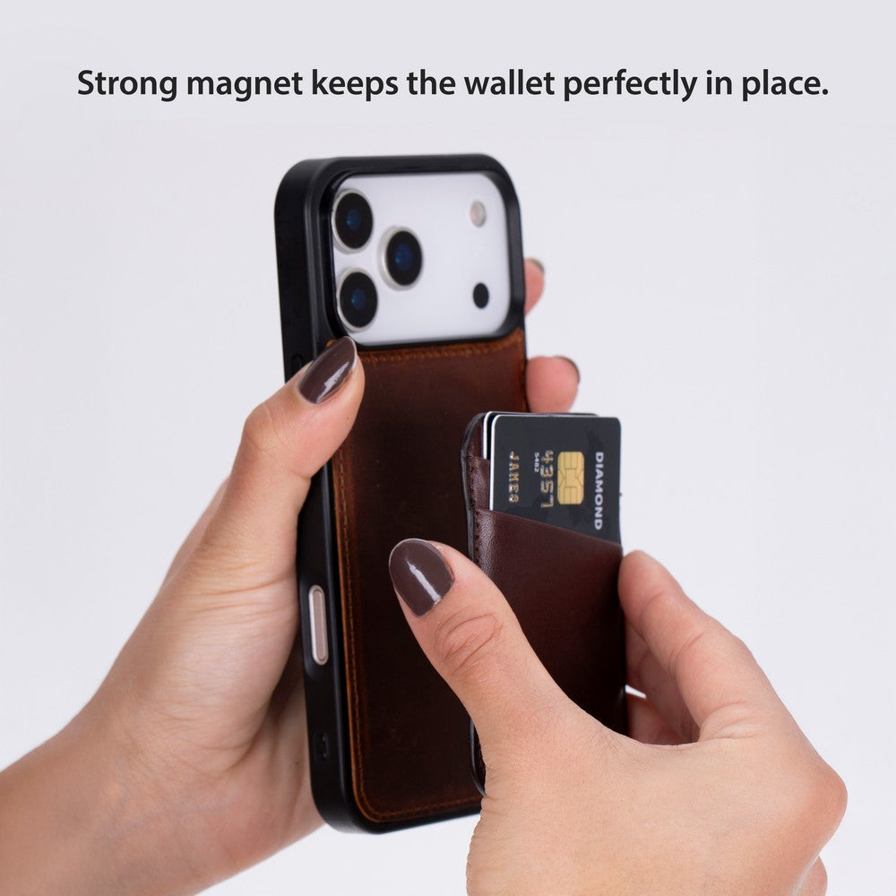 Linea Fit Cc Deep Espresso Leather Magsafe Card Holder