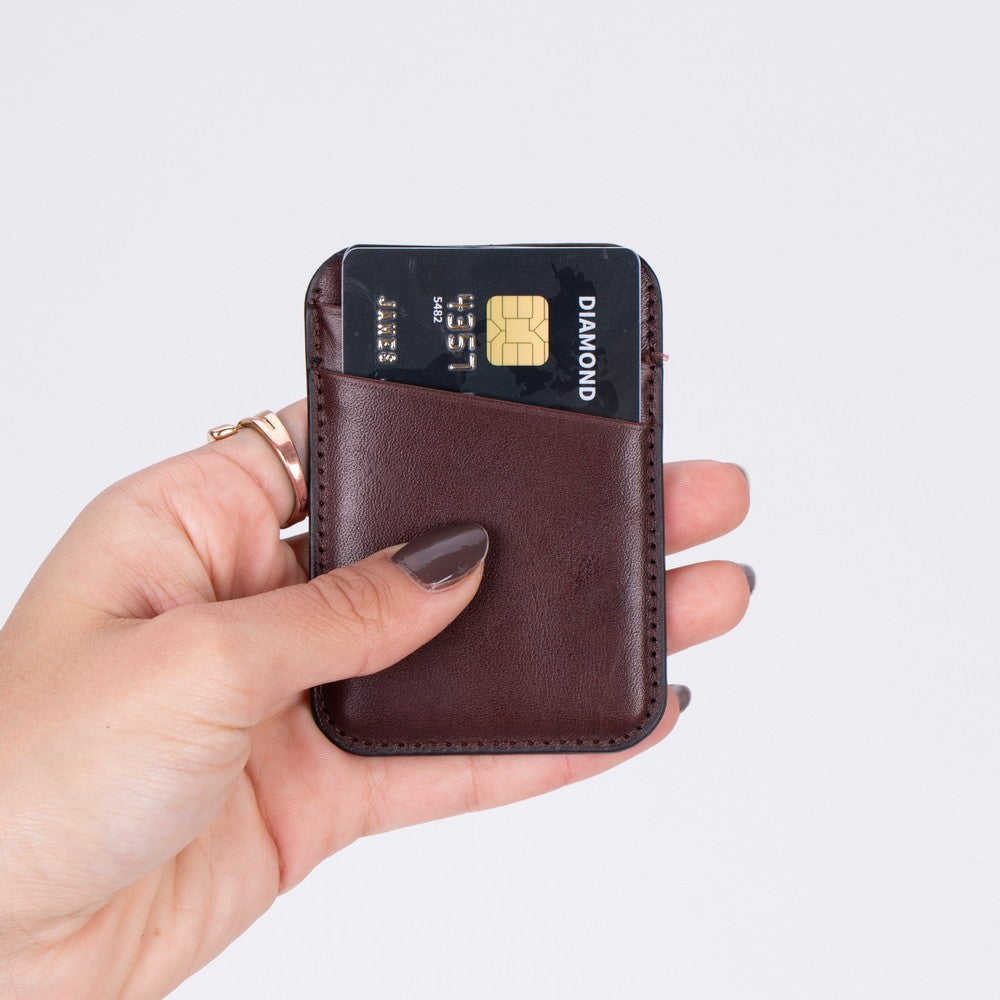 Linea Fit Cc Deep Espresso Leather Magsafe Card Holder