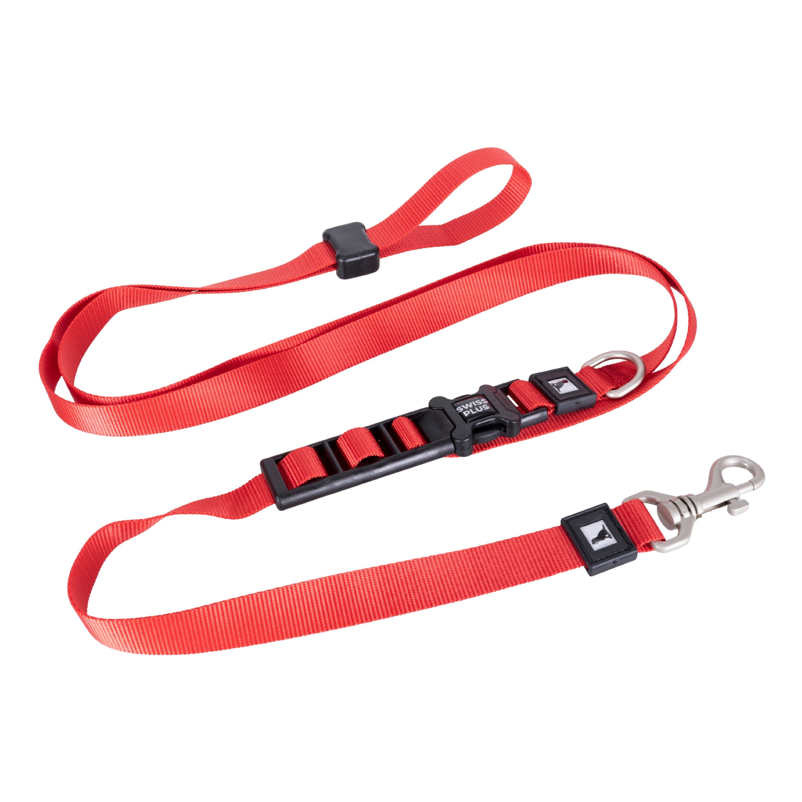 Swissplus Urban Paws Crimson Red Hands-Free Ayarlanabilir Köpek Kordonu – 20Mm
