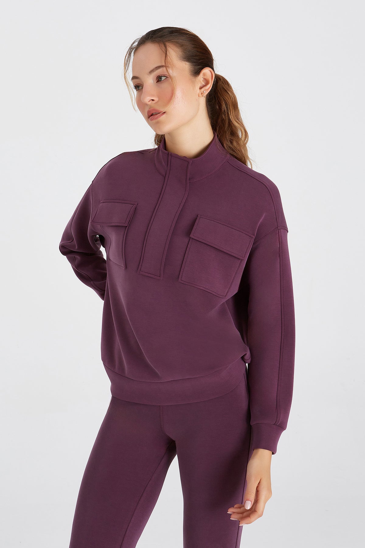 Boboist-Boboist Abby Sweatshirt Abby Dik Yaka Sweatshirt-Sweatshirt-3-milagron.live
