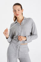 Boboist-Boboist Eva Sweatshirt Eva Bağcık Detaylı Sweatshirt-Sweatshirt-1-milagron.live