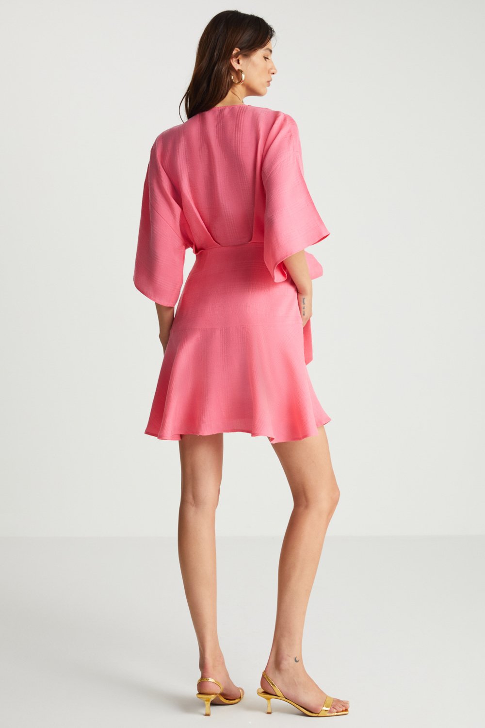 Boneqa Barcelona-Pembe Kimono Elbise-Kimono-2-milagron.live