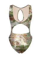 Bonesta-Bayuda Phantom Snake Pattern Halter Kesim Pencereli Mayo-Bikini & Mayo-6-milagron.live