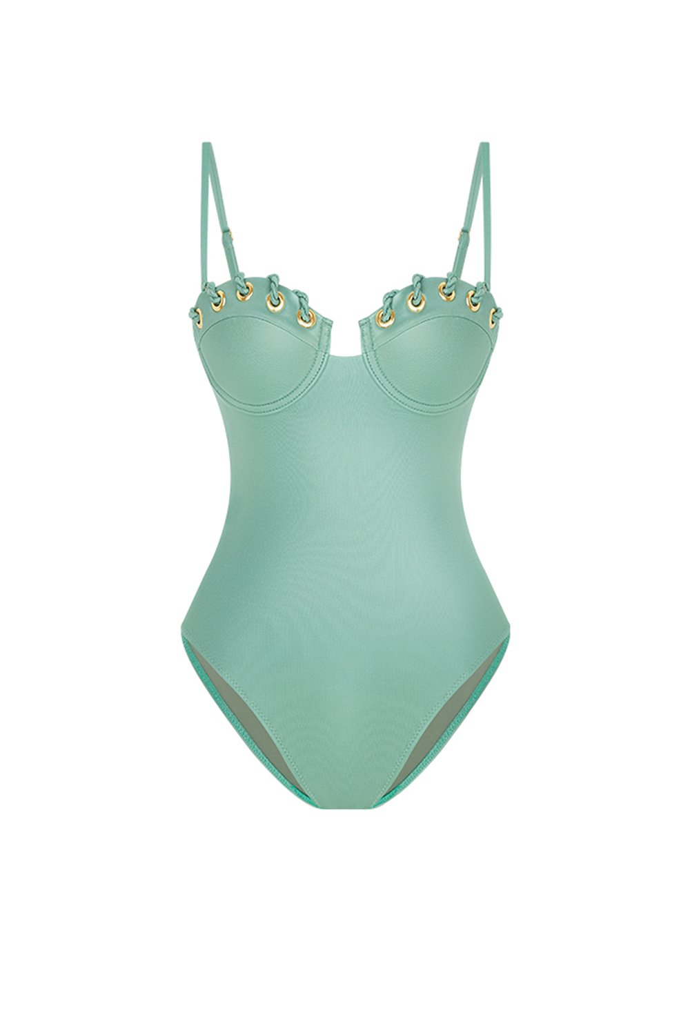 Bonesta-Caliche Mint Green Kuşgözlü Kaplı Mayo-Bikini & Mayo-4-milagron.live
