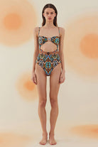 Bonesta-Halula Tapa Ethnic Pattern Aksesuarlı Pencereli Kaplı Mayo-Bikini & Mayo-1-milagron.live