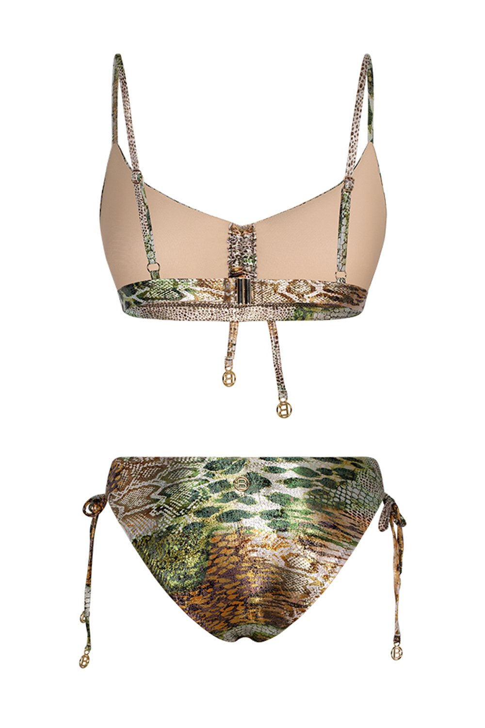 Bonesta-Mojave Phantom Snake Pattern Boyundan Bağcıklı Bikini Takımı-Bikini & Mayo-5-milagron.live