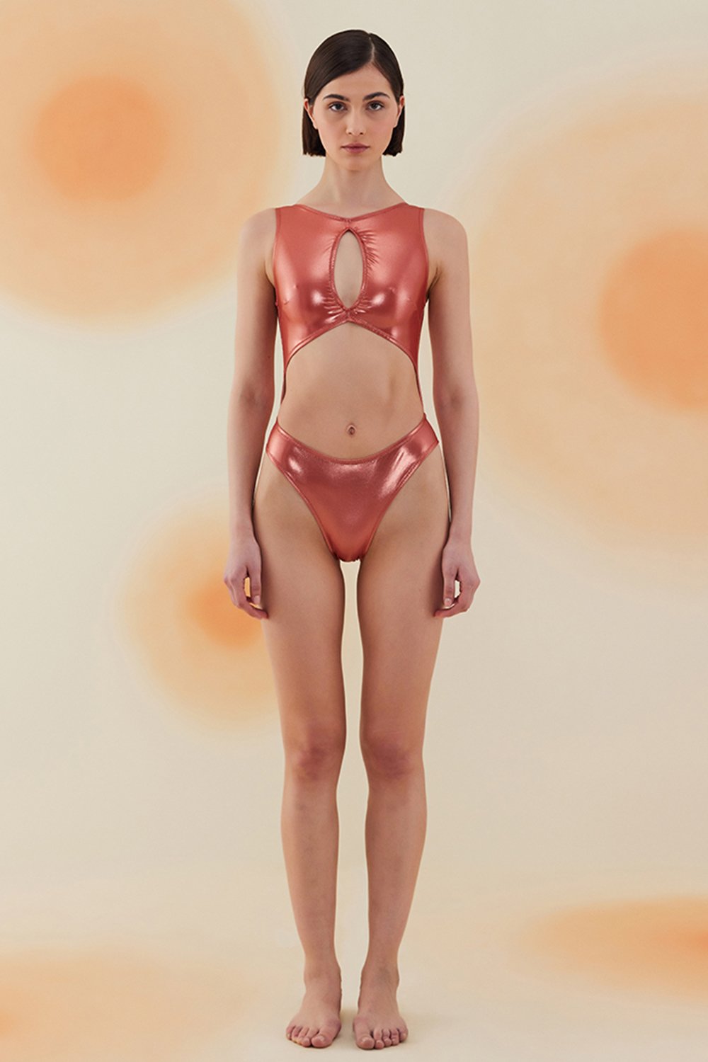 Bonesta-Pimenta Shiny Terracota Red Halter Kesim Mayo-Bikini & Mayo-1-milagron.live