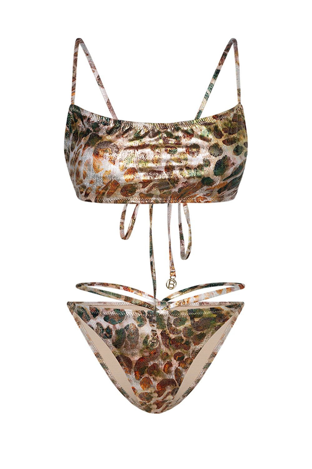 Bonesta-Thar Phantom Snake Pattern Straplez Belden Bağcıklı Bikini Takımı-Bikini & Mayo-5-milagron.live