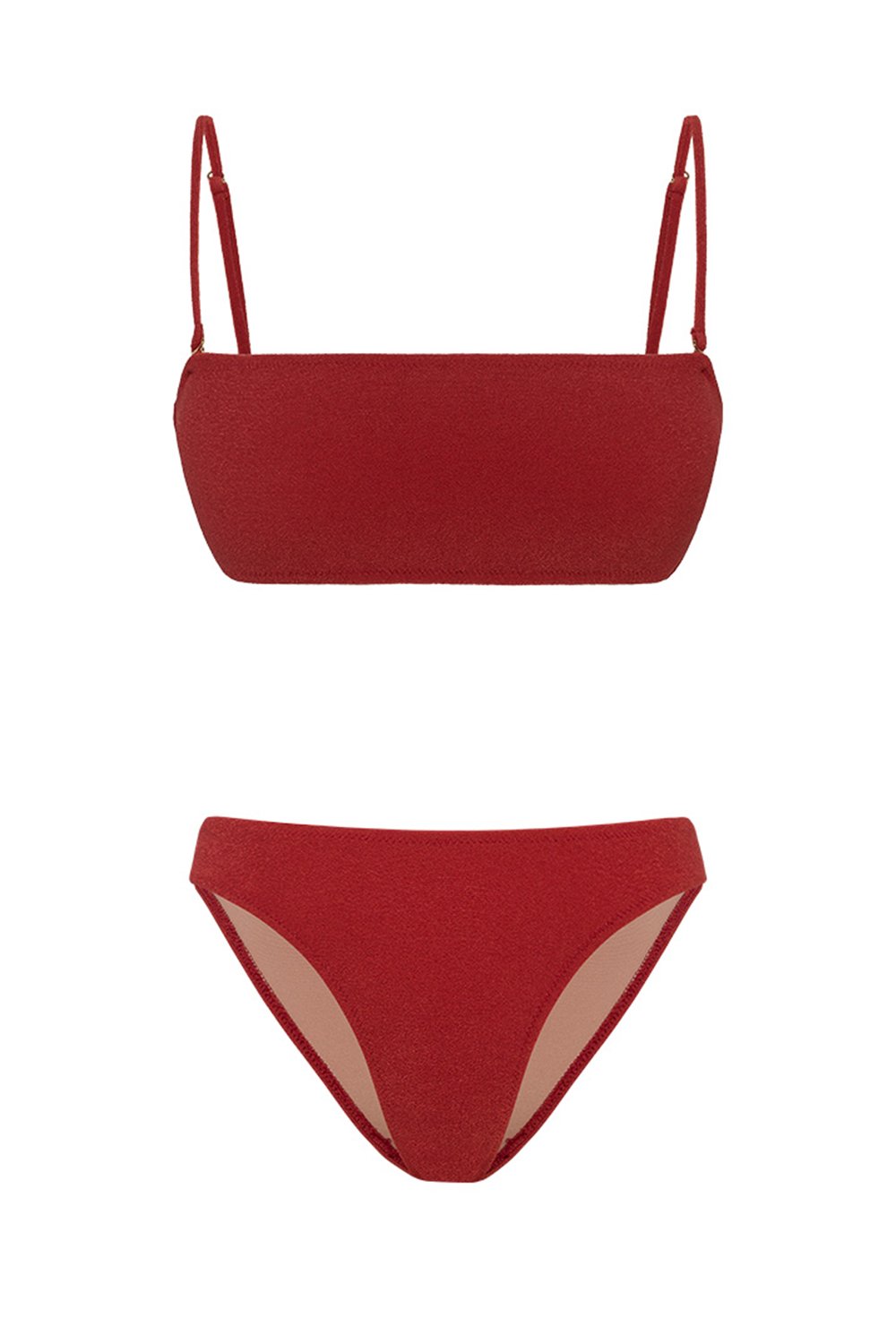 Bonesta-Yucca Burgundy Terry Askılı Atlet Bikini Takımı-Bikini & Mayo-8-milagron.live