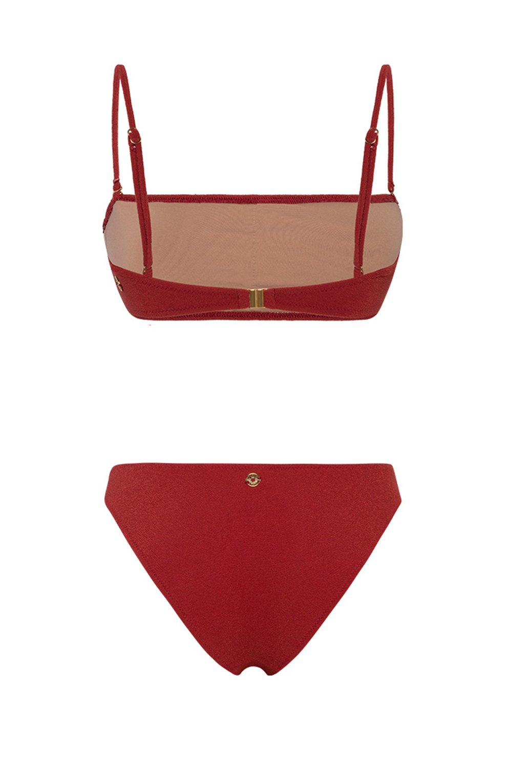 Bonesta-Yucca Burgundy Terry Askılı Atlet Bikini Takımı-Bikini & Mayo-9-milagron.live