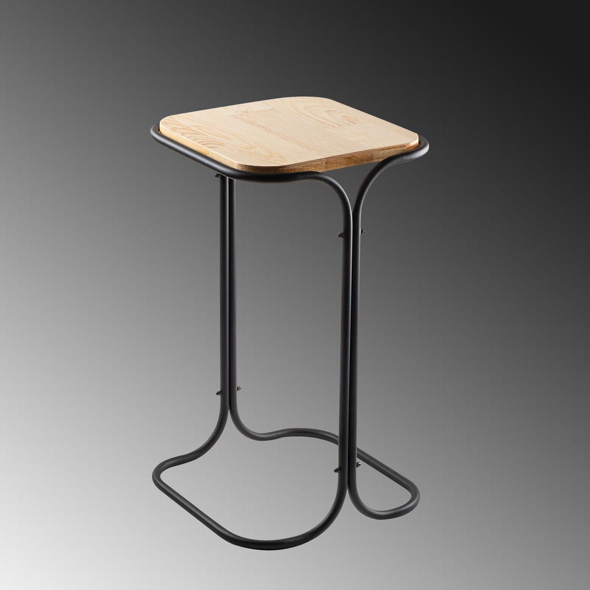 Shb-001-A Dekoratif Ahşap Metal Sehpa 