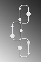 Dekoratif Metal Askılık, Beyaz - 28x5x70 Cm - 1