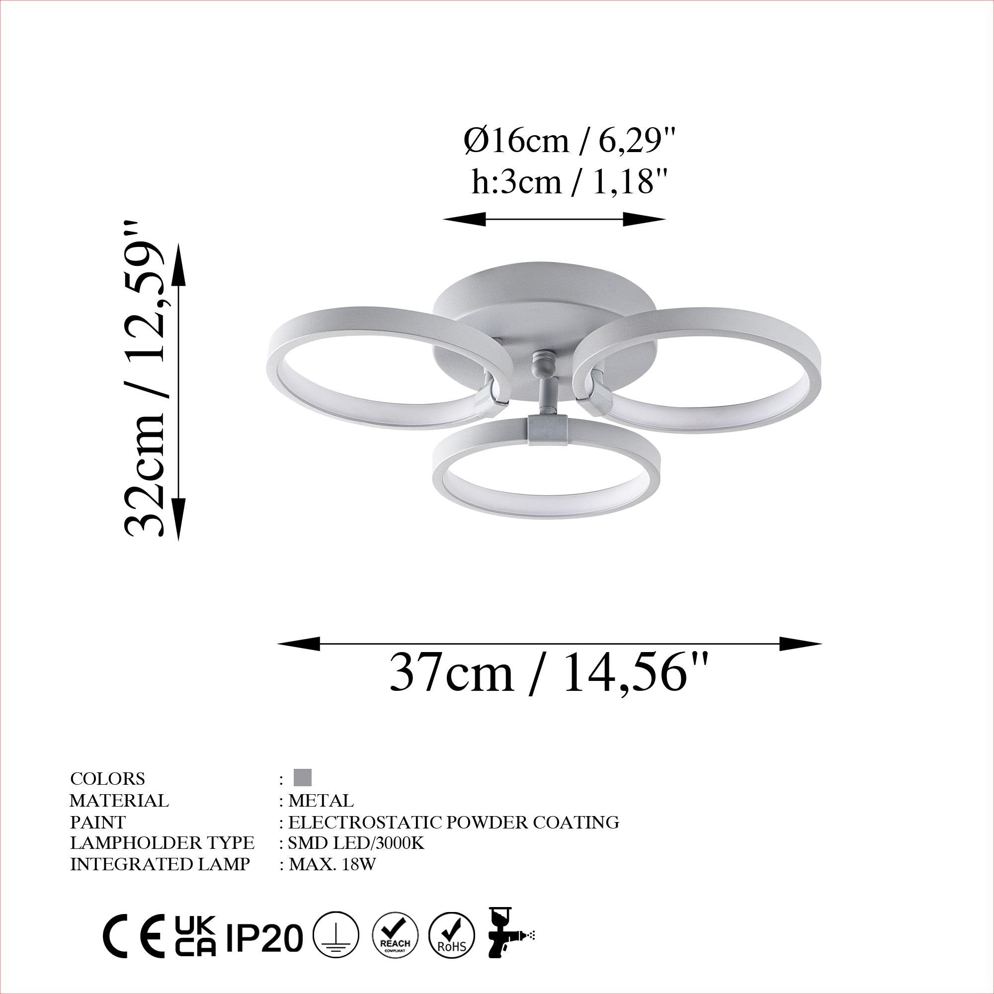 Irisara 13313 Led Plafonyer Aydınlatma 