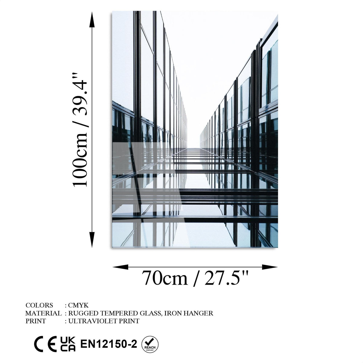 Uv-081 Baskılı Cam Dikdörtgen Duvar Tablosu 