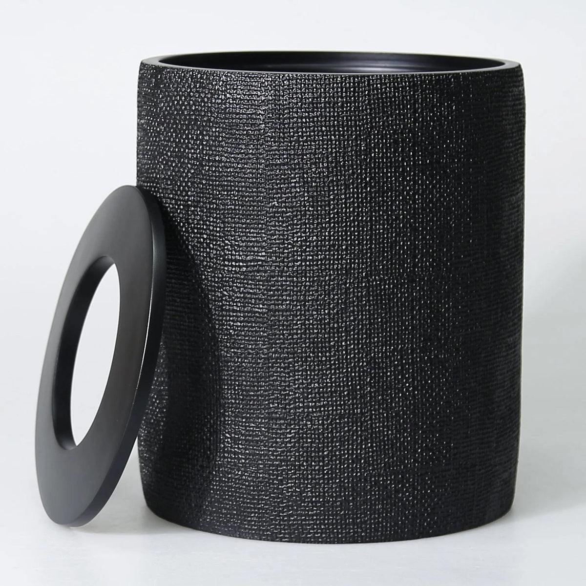 By Selim Natural 5 Parça Polyester Banyo Seti Siyah