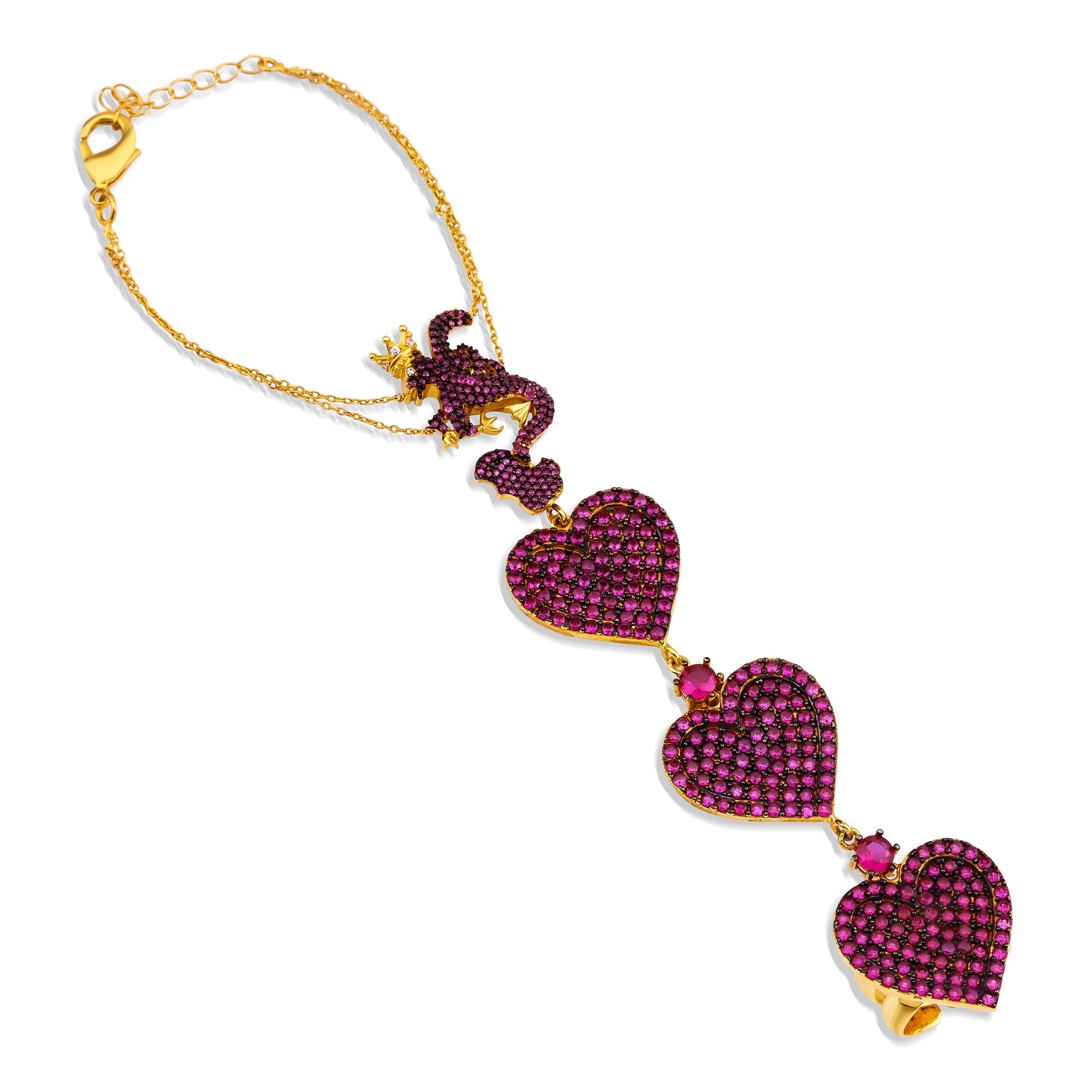 Secret Of Heart Ruby Şahmeran Bileklik
