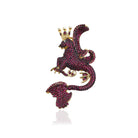 Secret Of Stamboul Burgundy Kristal Mitolojik Dragon Kolye / Broş