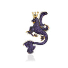 Secret Of Stamboul Mor Beyaz Kristal Mitolojik Dragon Earcuff