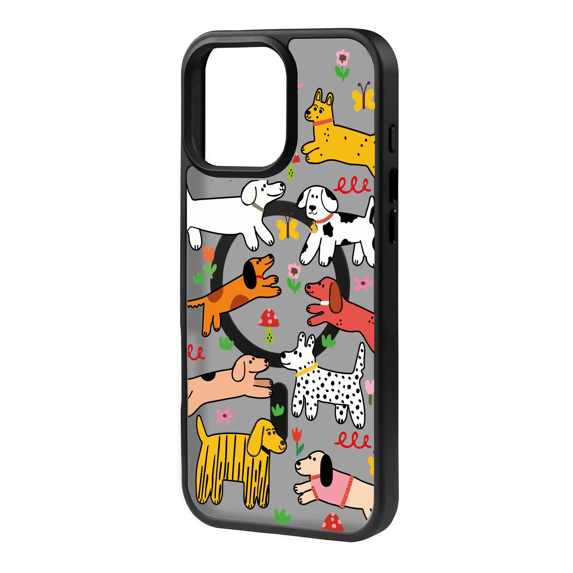 Cheerful Dogs-Blur Kılıf Magsafe Özellikli - Iphone 16 Plus
