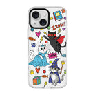 Fantastic Cats-Clear Kılıf Magsafe Özellikli - Iphone 15 Plus