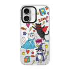 Fantastic Cats-Clear Kılıf Magsafe Özellikli - Iphone 16 Plus