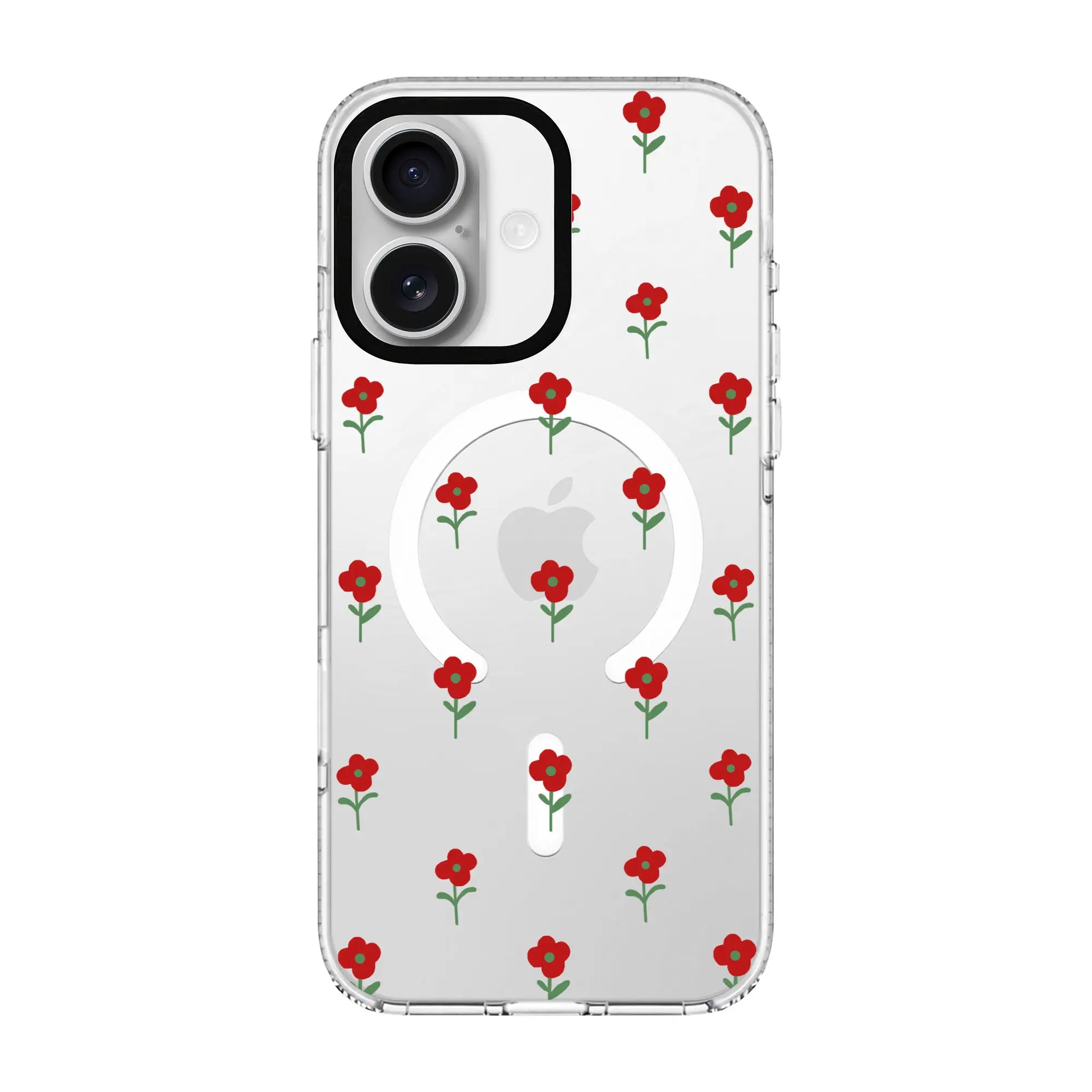 Flower Power-Clear Kılıf Magsafe Özellikli - Iphone 16