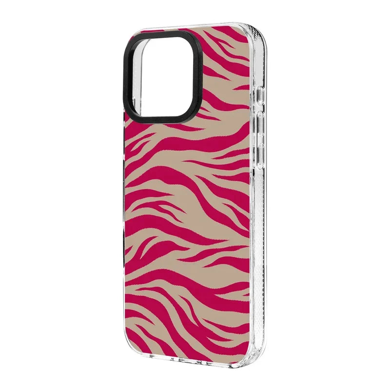 Fuchsia Zebra-Clear Kılıf Magsafe Özellikli - Iphone 17E