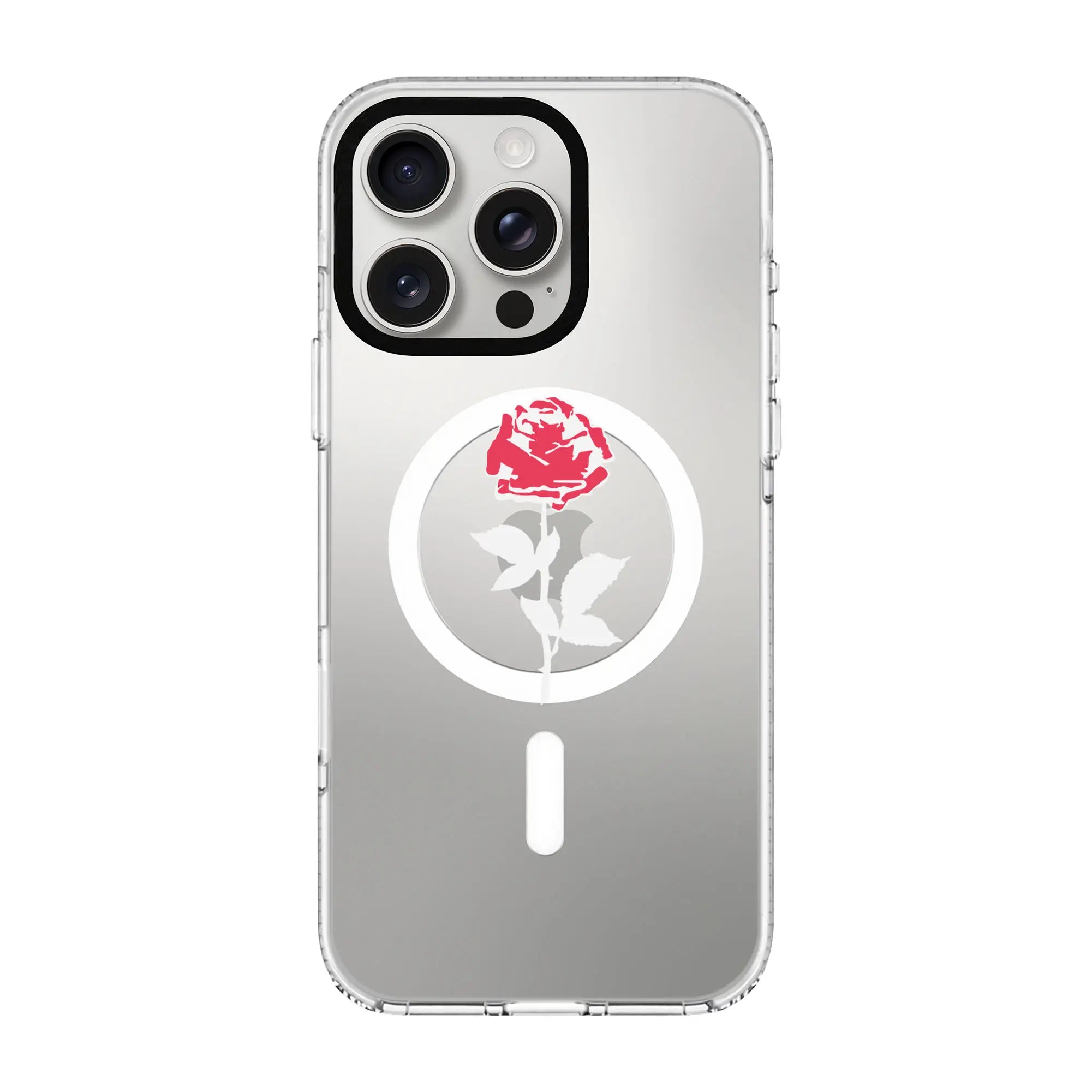 Naturel Rose-Clear Kılıf Magsafe Özellikli - Iphone 16 Pro