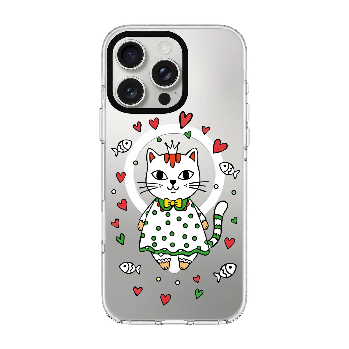 Princess Cat-Clear Kılıf Magsafe Özellikli - Iphone 16 Pro Max