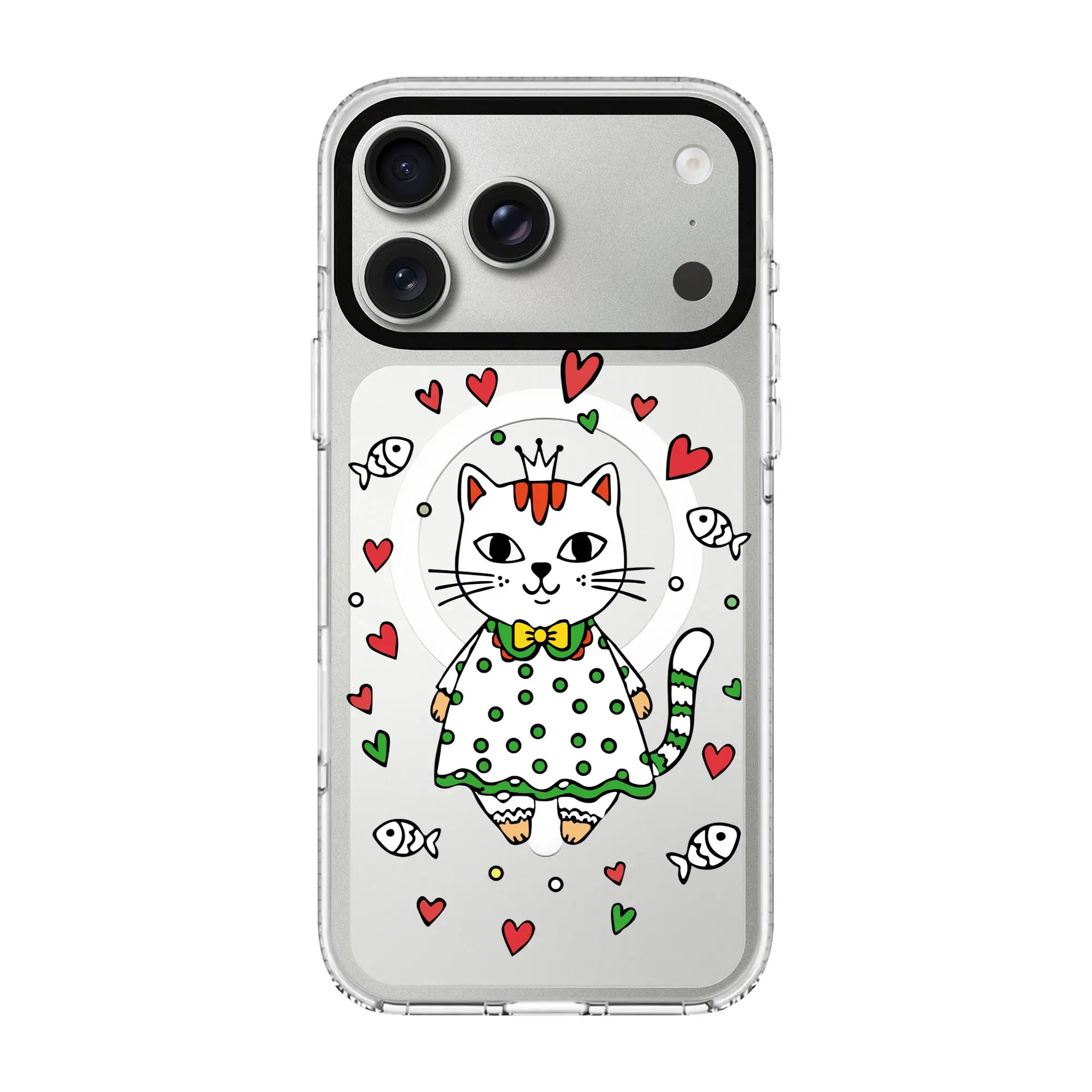 Princess Cat-Clear Kılıf Magsafe Özellikli - Iphone 17 Pro Max