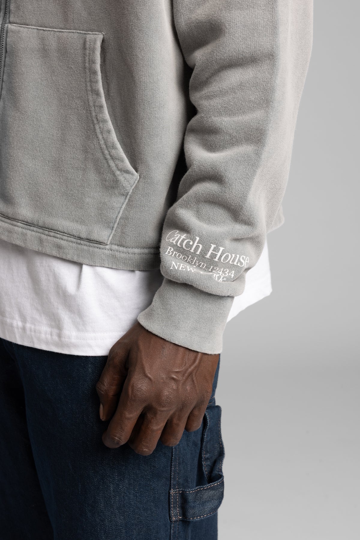 Catch-Baskılı Fermuarlı Sweatshirt-Sweatshirt-2-milagron.live