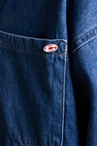 Catch-Metal Snap Düğmeli Denim Gömlek-Gömlek-3-milagron.live