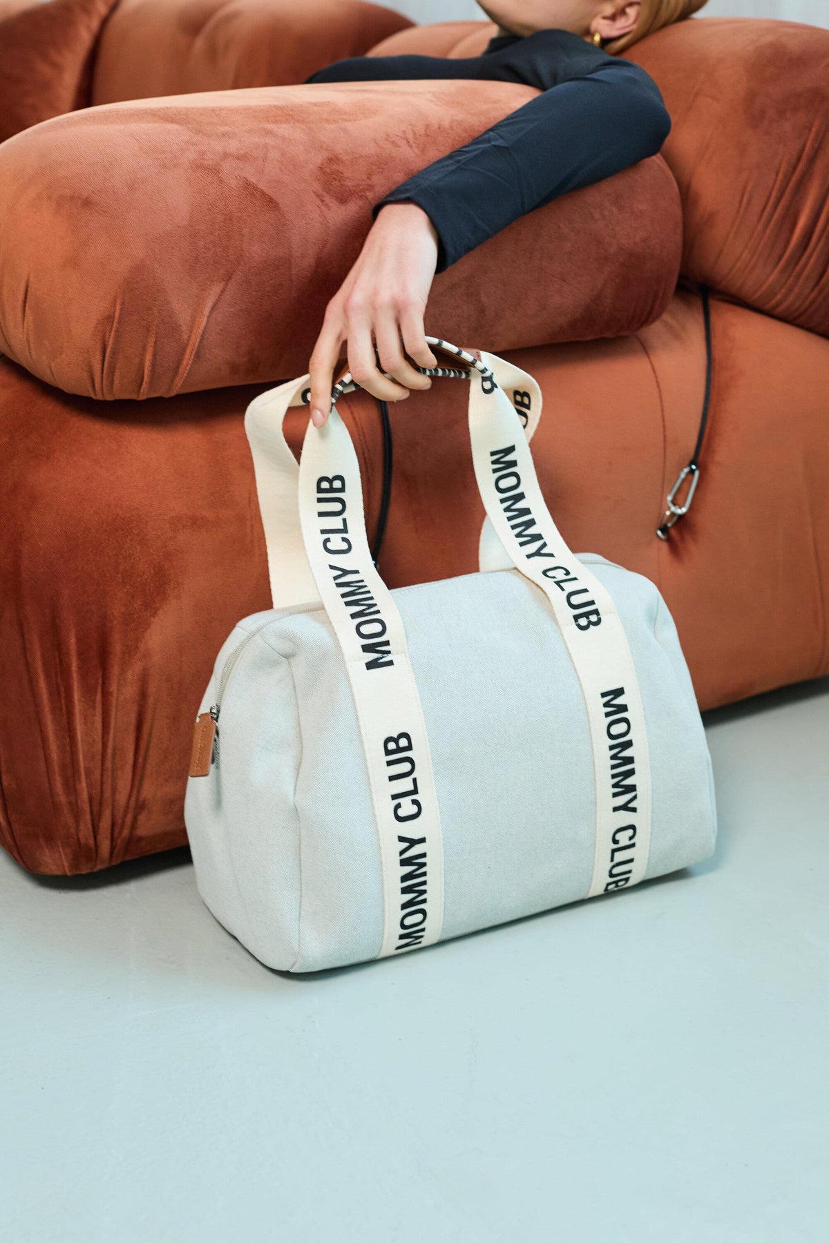 Mommy Club Bag, Kanvas Gri