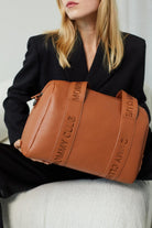 Mommy Club Bag, Vegan Deri Kahve