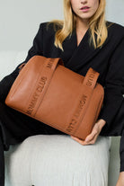 Mommy Club Bag, Vegan Deri Kahve