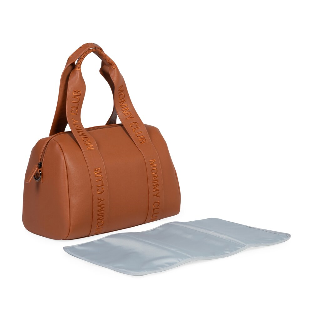 Mommy Club Bag, Vegan Deri Kahve